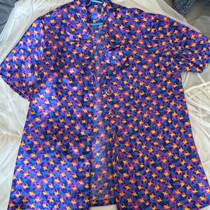 RETRO MULTI COLORED BUTTON DOWN